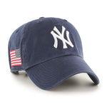New York Yankees Navy USA 47 Brand Clean Up Dad Hat