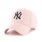 New York Yankees Petal Pink Navy 47 Brand Clean Up Dad Hat