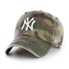 New York Yankees Washed Camo White 47 Brand Clean Up Dad Hat