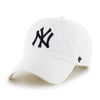 New York Yankees White Navy 47 Brand Clean Up Dad Hat