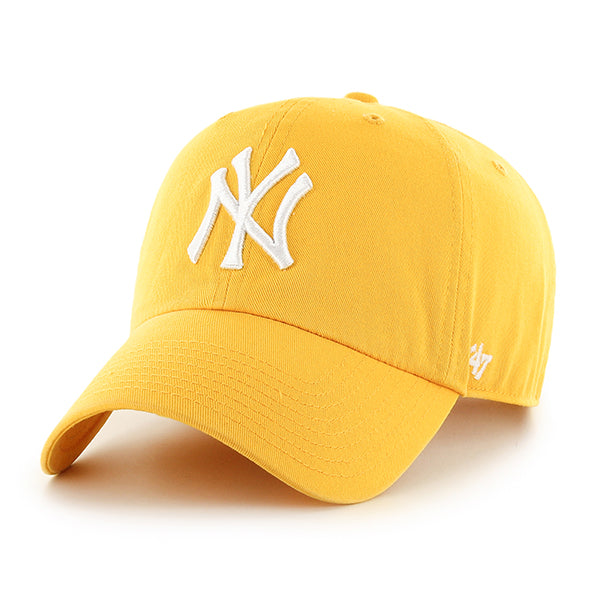New York Yankees Yellow Gold 47 Brand Clean Up Dad Hat