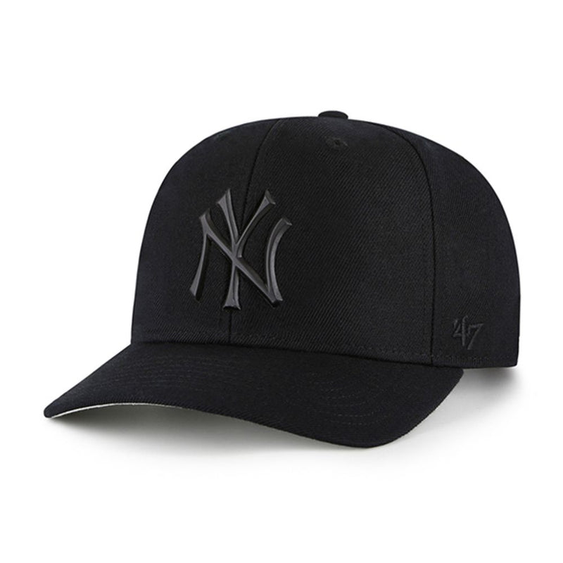 New York Yankees Black Matte 47 Brand Caster MVP Snapback Hat